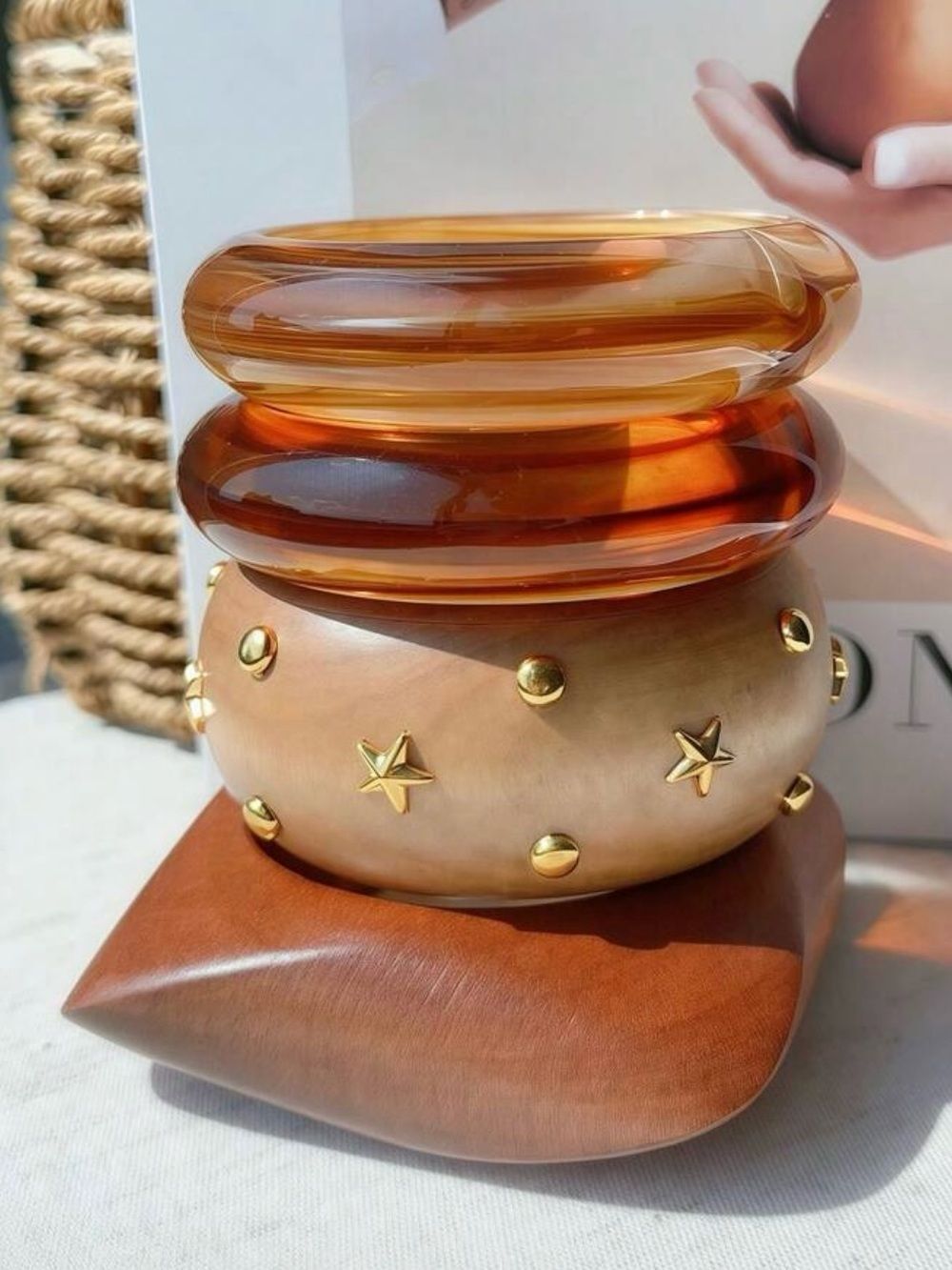 Gold Star Embellished Bracelet N2296